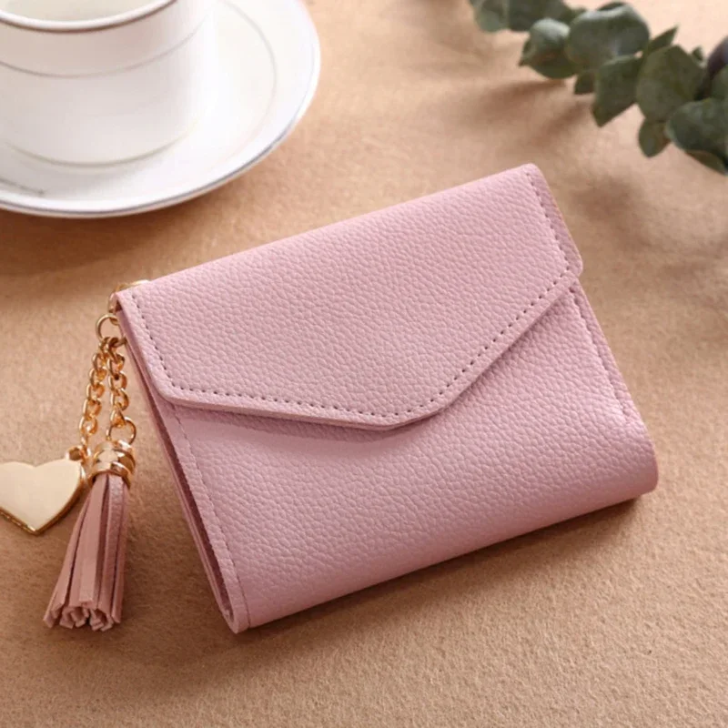 Mini Tassel Wallet Women Fashion Purse Female Short Wallets Korean Students Lovely Small