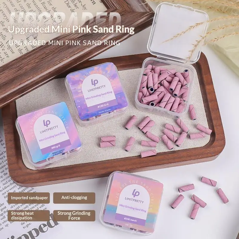 Mini fasce per anelli di levigatura per unghie per macchine per manicure elettriche Punte per trapano per unghie 80/120/180/240 Strumento per lime per punte per trapano per unghie