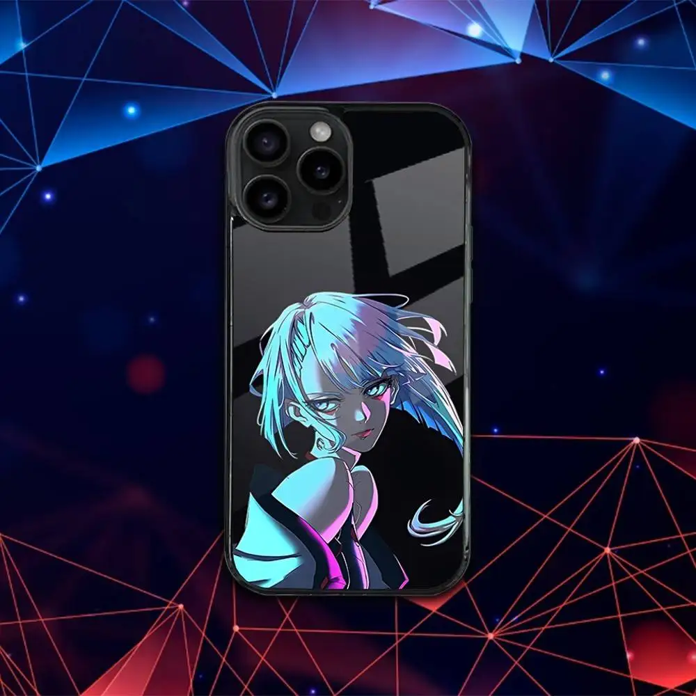 حافظة هاتف L-Lucy Game C-Cyberpunk لهاتف iPhone 17,16,15,14,13,12,11,Pro,Max,Plus,Mini,SE4,E شحن لاسلكي Magsafe مغناطيسي