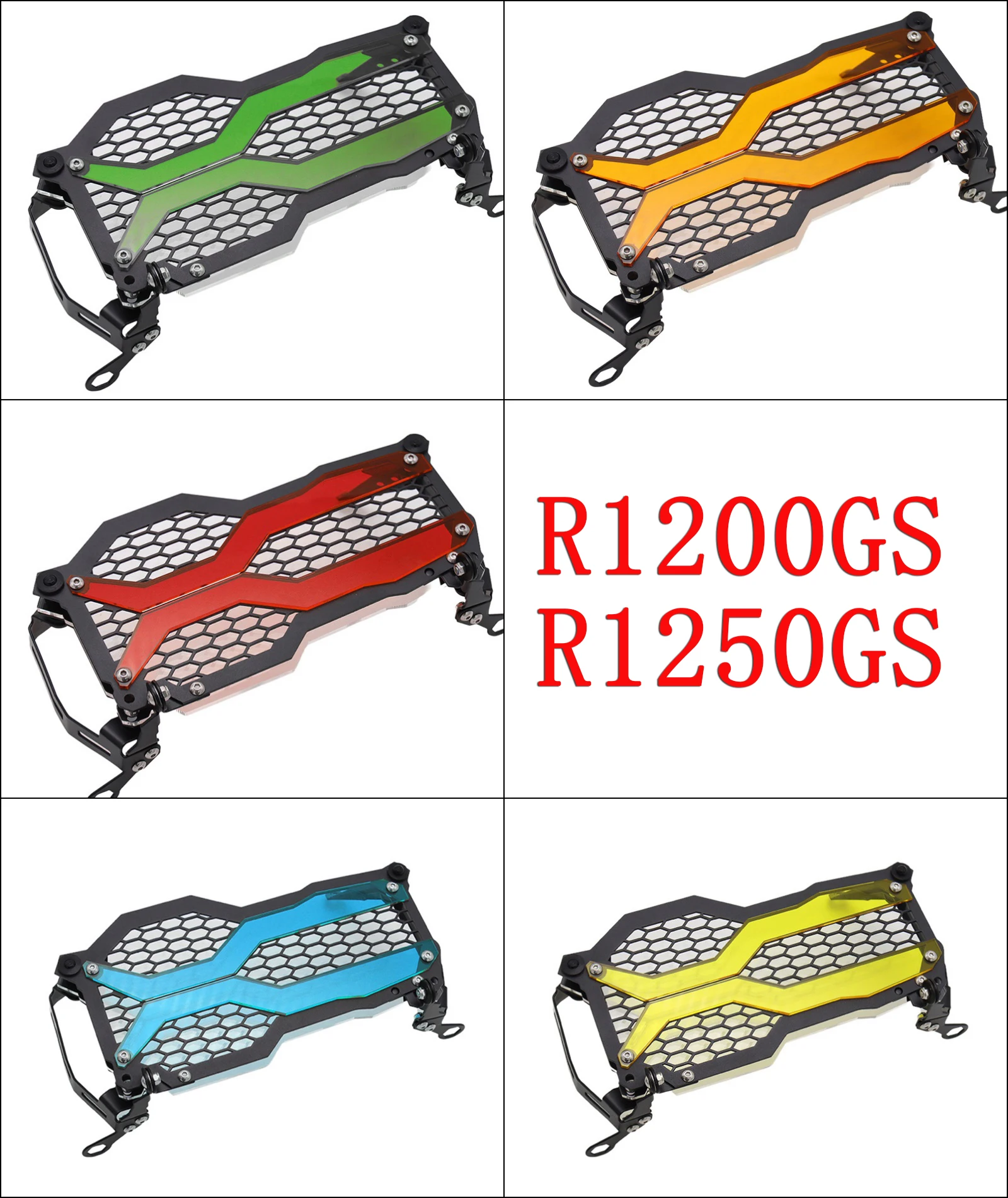 For BMW R1200GS R1250GS NEW Headlight Guard Protector Grille Grill Cover R 1250 GS Adventure R 1200 GS ADV / LC Black lampshade