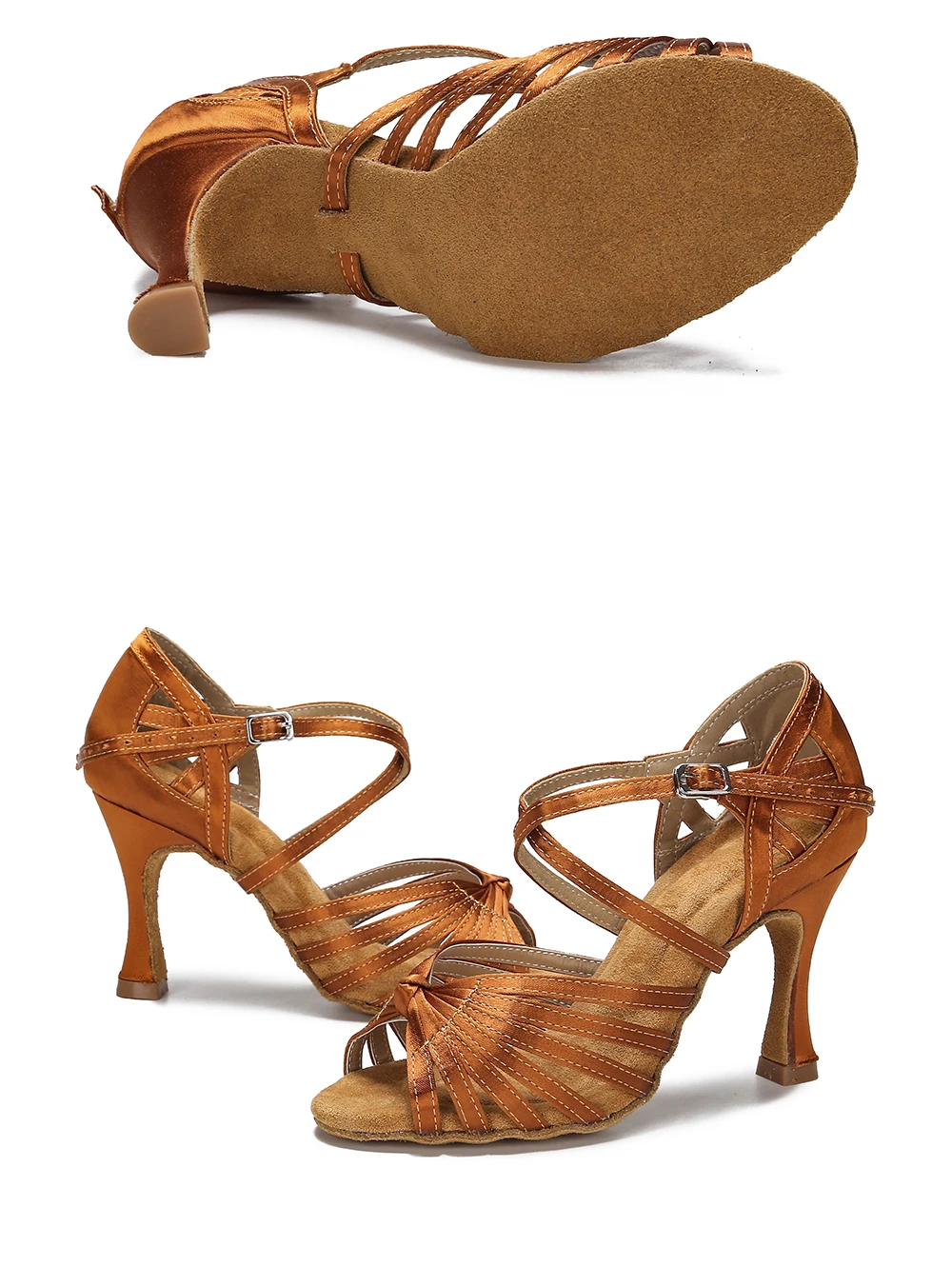 CINMIDY Seiden-Satin Tanzschuhe für Damen, Latein-Tanzschuhe, Tango-Ballsaal-Performance-Schuhe, Weichsohlen-Sandalen, Partyschuhe – Detail 20