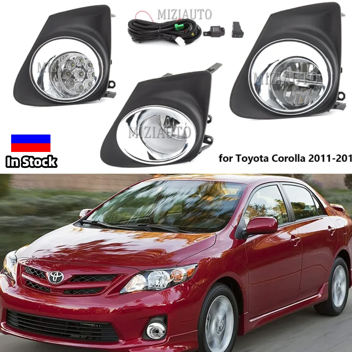 

Противотуманные фары для Toyota Corolla 2011 2012 2013, светодиодные/галогенные фары, передний бампер, противотуманная накладка, накладка, решетка, рама,...