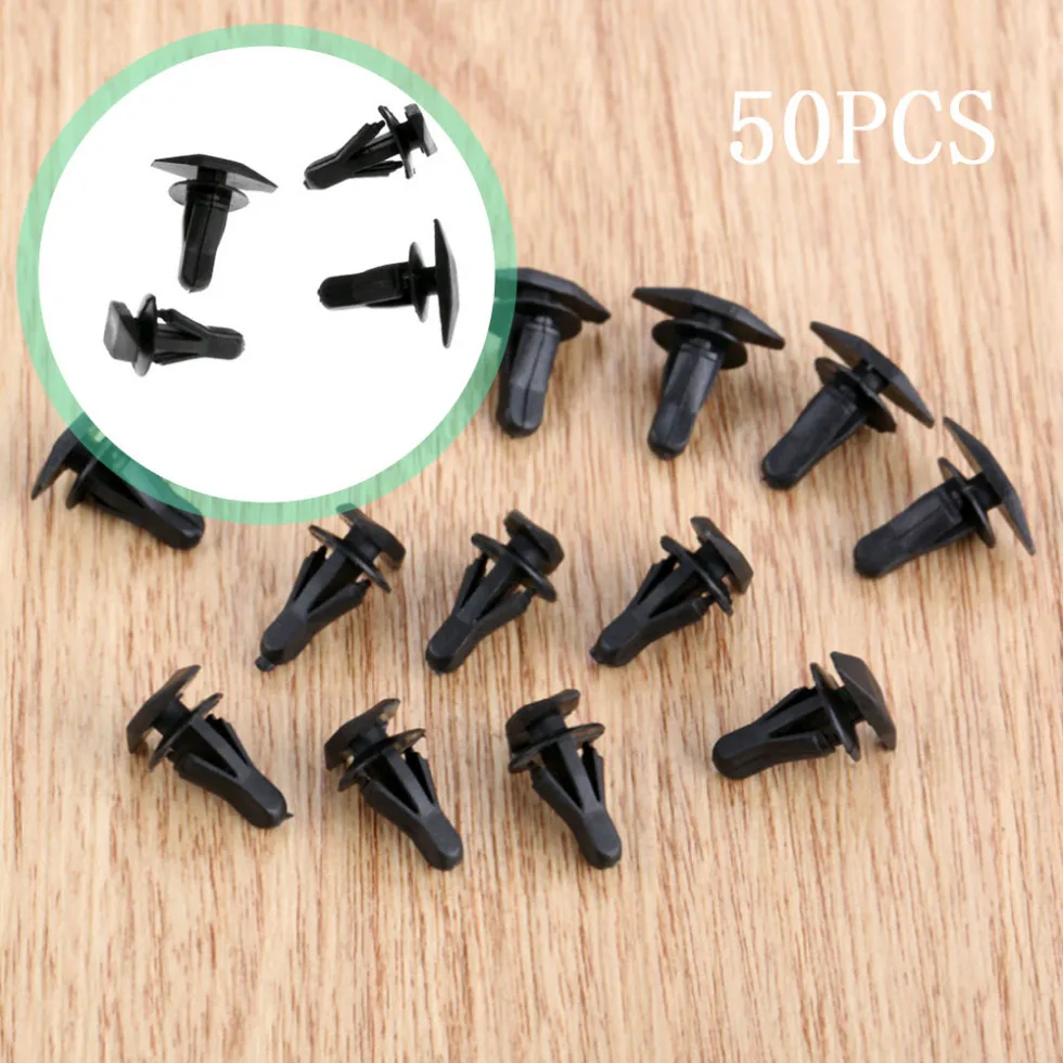 

50Pcs Auto Interior Accessories Universal Car Sealing Strip Clips Fasteners Clips Auto Door Window Rivets Fixed Plastic Buckle