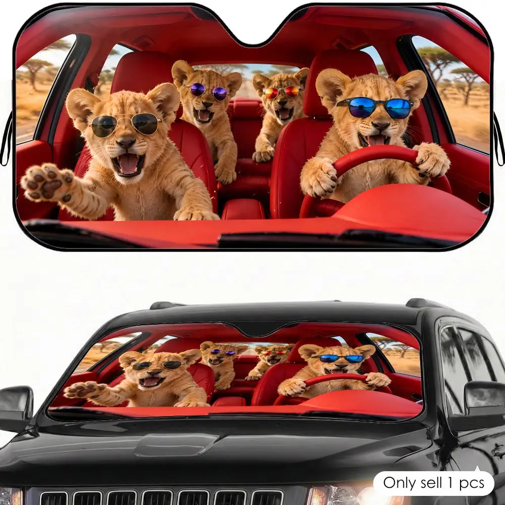 

Cool Cub Sunglasses Sun Visor Car Windshield Sunshade UV Protection Reflective Foldable Heat Insulation Cover
