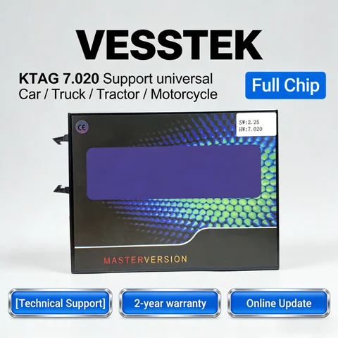 2025 KT-A-G Online Unlimited EU Version Chip Tuning Programming Tool Red K tag V7.020 OBD2 Car ECU Programmer Diagnostic Too