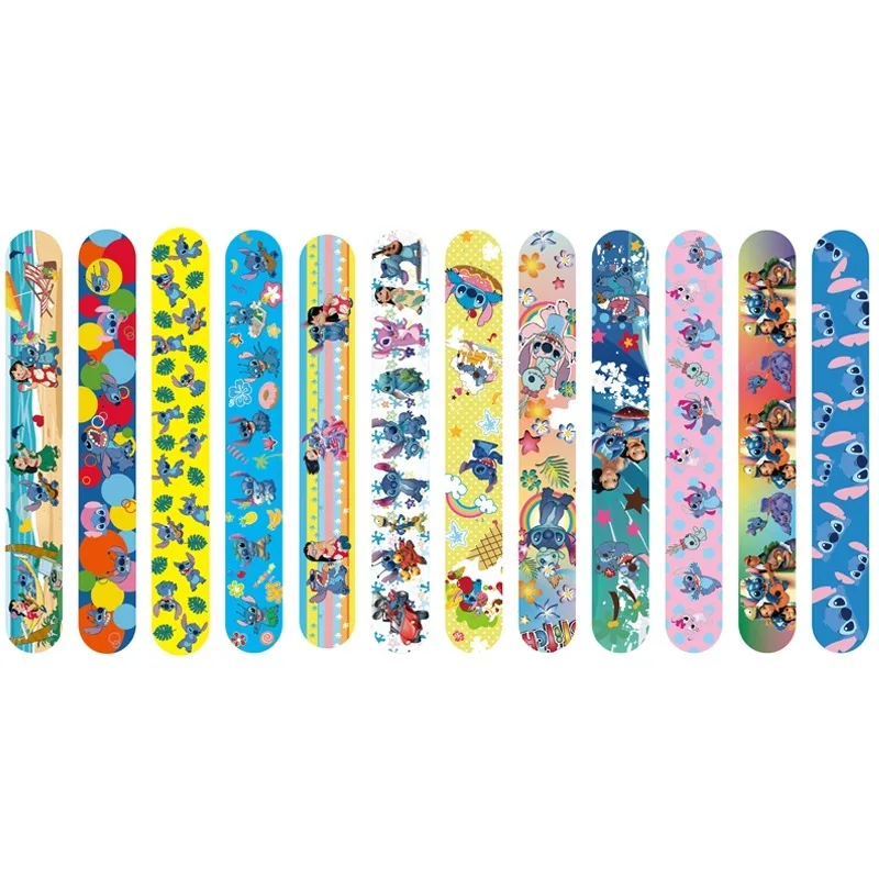 12 قطعة/المجموعة ليلو وستيتش الأسرة سلسلة سوار PVC المفاجئة دائرة الكرتون بات دائرة سوار الأطفال متعة الهدايا #5