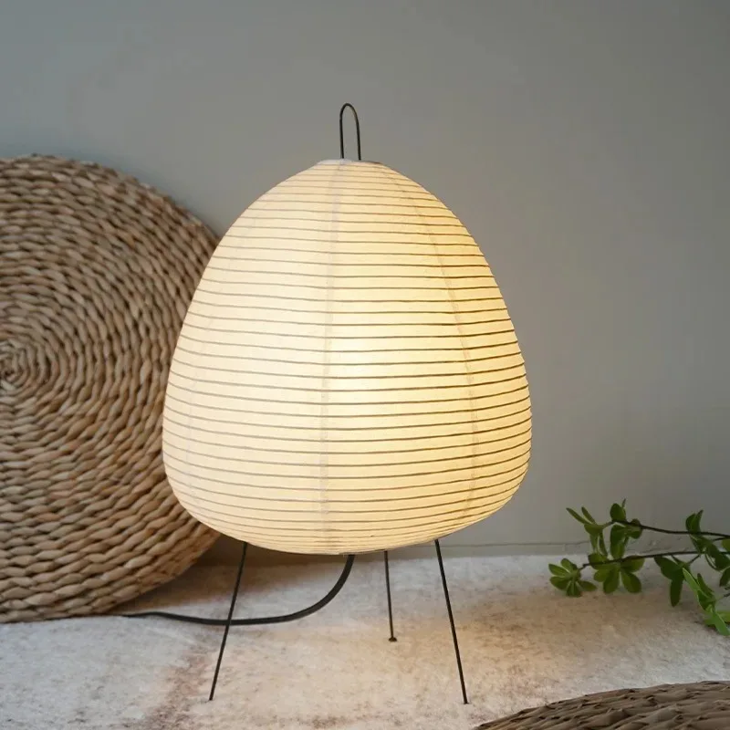 Wabi Sabi papierowa lampa podłogowa Nordic Vintage ręcznie robiona lampa podłogowa salon sypialnia Home Decor nocna stojąca lampa stołowa