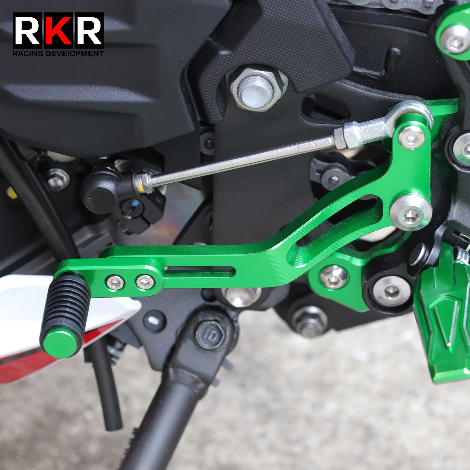 CNC Motorcycle Gear Shift Lever Adjustable Shifter Footrest Pedal Accessories for KAWASAKI NINJA 400 500 2018-2024 Z400 Z500