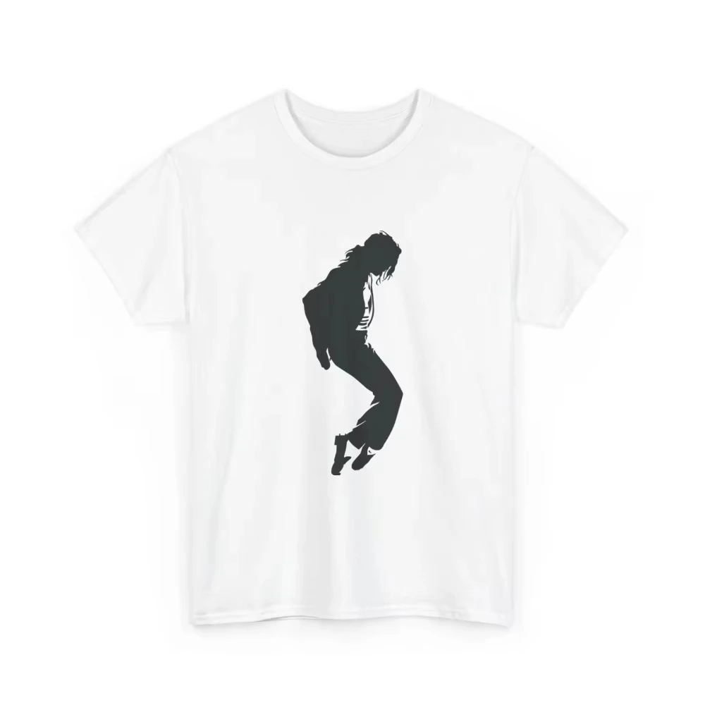 Hip Pop Michael Jackson Moonwalk Silhouette Cotton T-Shirt | Retro Pop Music Icon Summer Streetwear Tee Women Men T Shirts