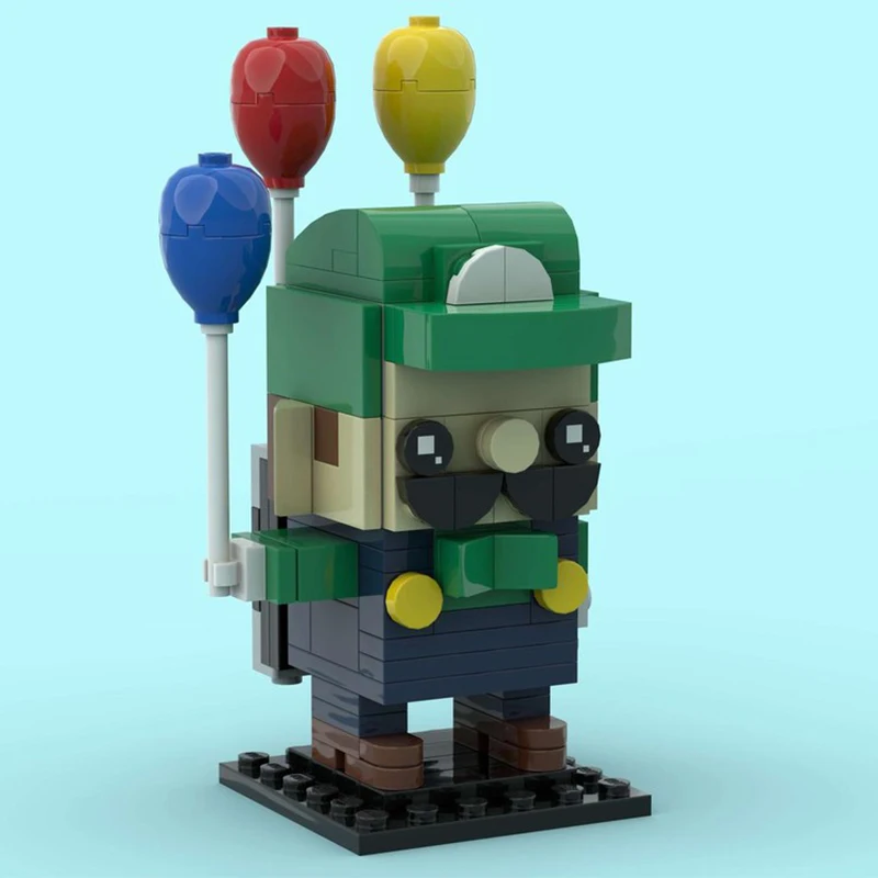 

129pcs MOC Br in Green Balloon Edition Brickheadz Building Blocks Christmas Gift Toy to Develop Patience and Concentration