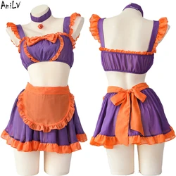 AniLV 2022 Halloween Night Pumpkin Maid Unifrom Cosplay Anime Girl Cute Outfits costumi