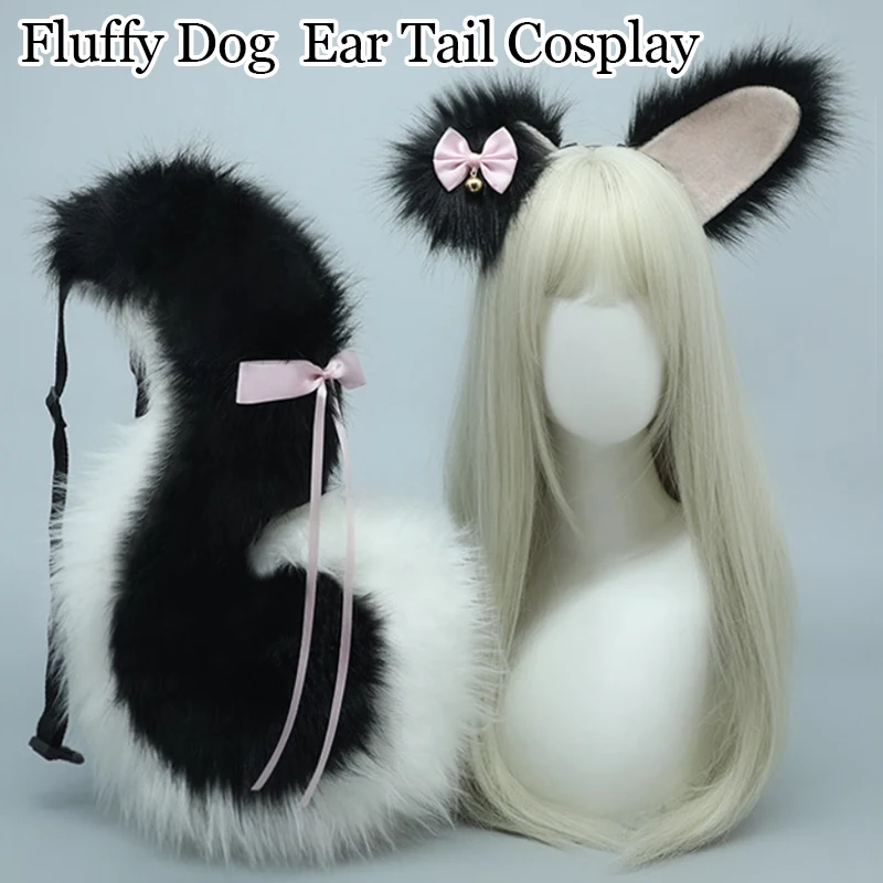 

Handmade Halloween Cosplay Props Anime Fluffy Cute Fox Cat Wolf Ear Headband Dog Tail Lolita Party Show Comic-Con Cosplay