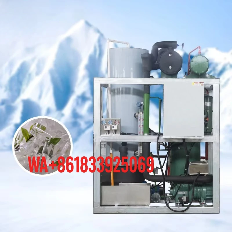 

Tube Ice Machine 2 Tons Per Day Commercial Industrial Ice Maker Stainless Steel Automatic Ice Tube Machine for Beverage Factory