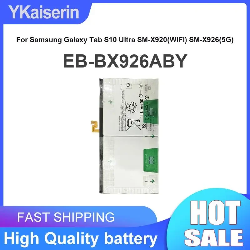 For Samsung Galaxy Tab S10 Ultra SM-X920 Wifi SM-X926 5G Tablet Battery 11200mAh High Performance EB-BX926ABY
