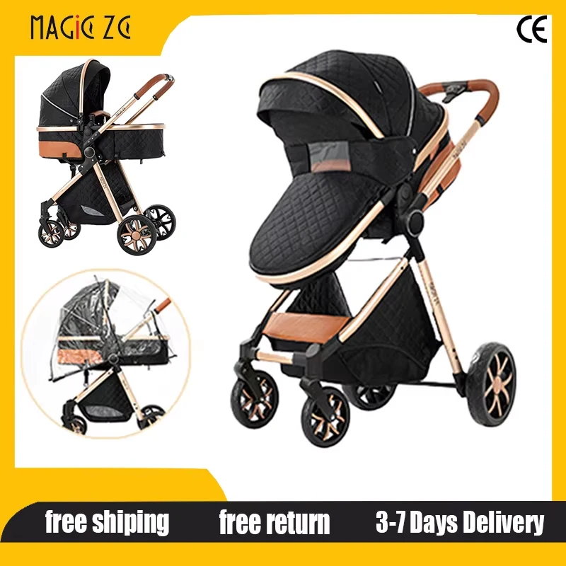2-in-1 Baby Stroller Compact Lightweight Buggy Foldable Portable Pram New Model Travel Carriage Bestselling