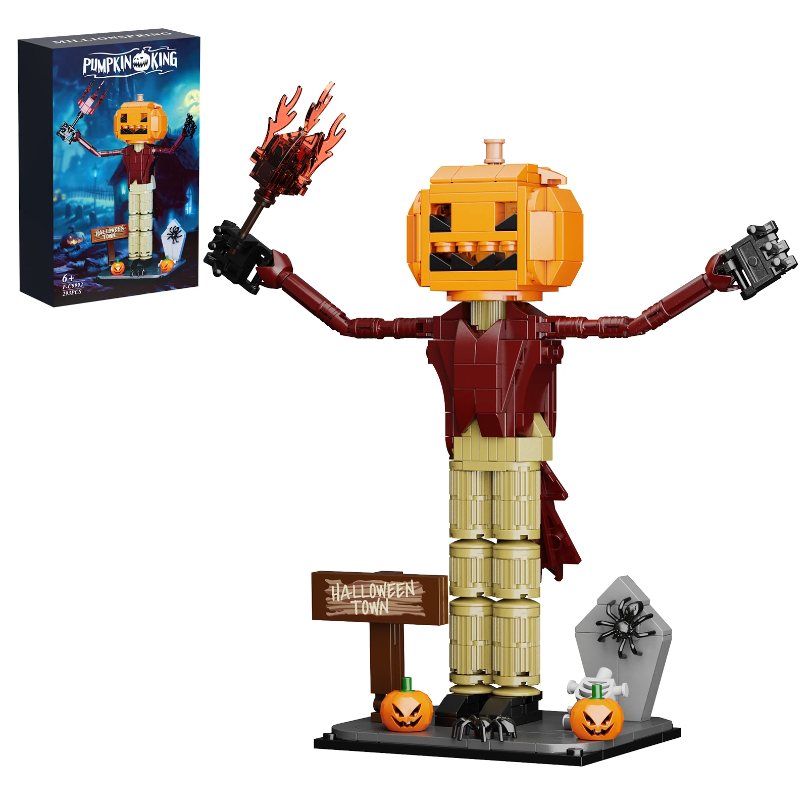 

Pumpkin King Jack Skellington Building Blocks Nightmare Before Christmas Movie Figure Building Sets Halloween Christmas Gift Kid