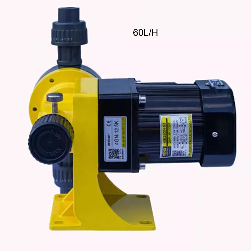60L/H Mechanical Diaphragm Dosing Metering Pump Anti-Corrosion Acid Alkali Resistance Sewage Treatment Adjustable Electric