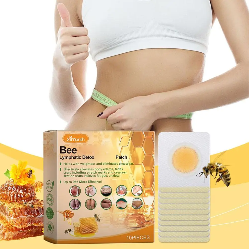 10 Pieces New Zealand Bee Patch Belly Patch Abdominal Navel Sticker Fast Burning Fat Improve Stomach