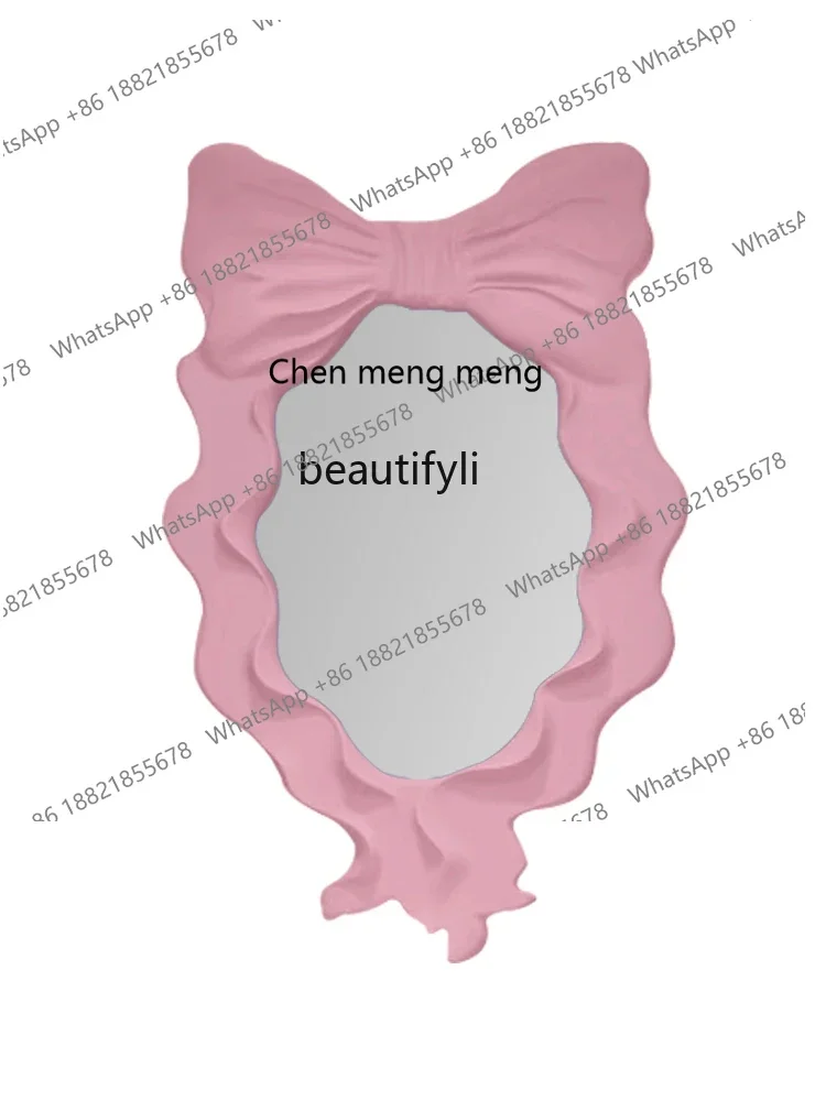 Hot sales Bathroom Mirror Smart Makeup Mirror Nordic Cream Style, Bathroom   Homestay Decorative Mirror Irregular