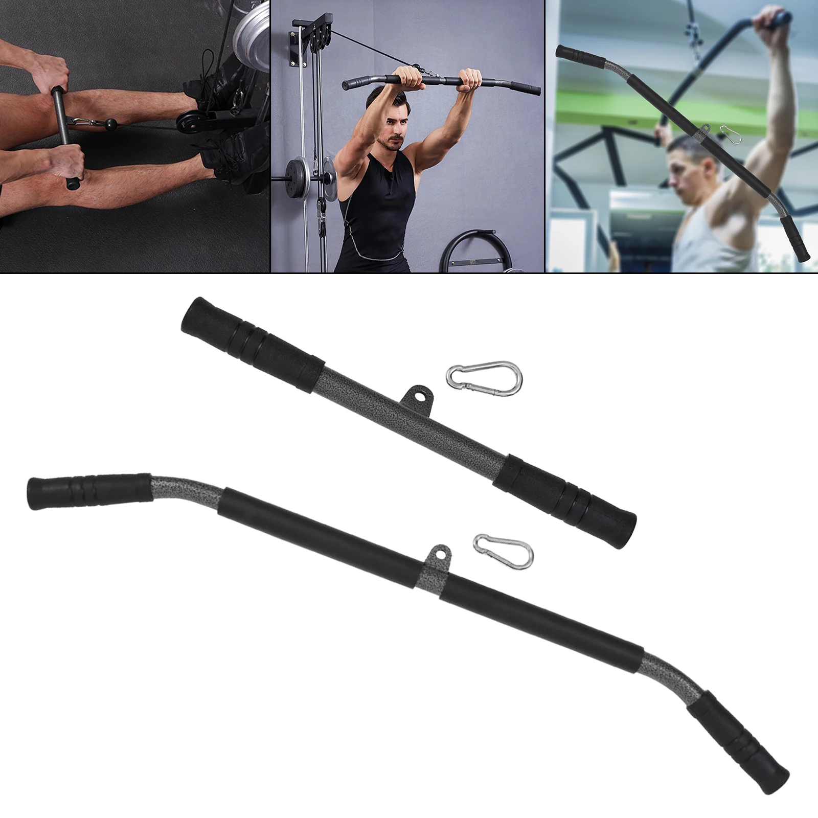 Fitness LAT Pulldown Bar Gym Cable Machine Attachment LAT Bar DIY Fitness Straight Bar for Home Arm Gym Workout Training