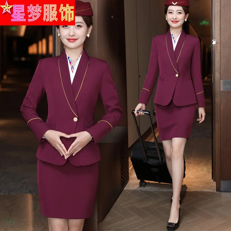 9922 Hotel Waiter Workwear Business Wear Vest Suit Formal Suit Stewardess Flight Attendant Workwear Uniform