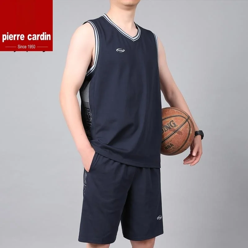 

Спортивный жилет Pierre Cardin большого размера Svel Sports Vest Baskeall Fitn, мужской летний быстросохнущий комплект из джерси, повседневная спортивная одежда