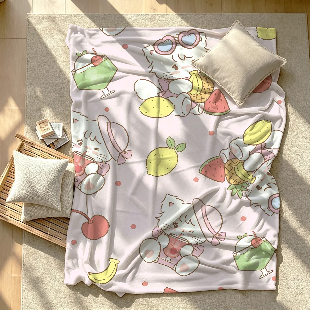 Cartoon Mikko Blanket Soft Warm And Thick Perfect For Bedroom Living Room Bed Sofa Camping Picnic Office Gift