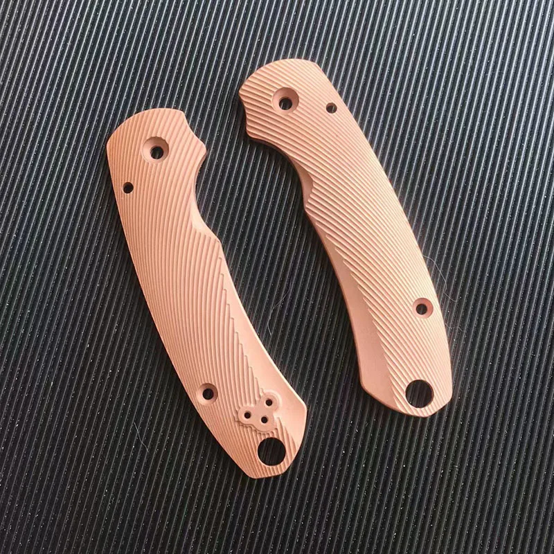 1 Pair Custom Made Copper Handle Scales for Spyderco C223 Knives