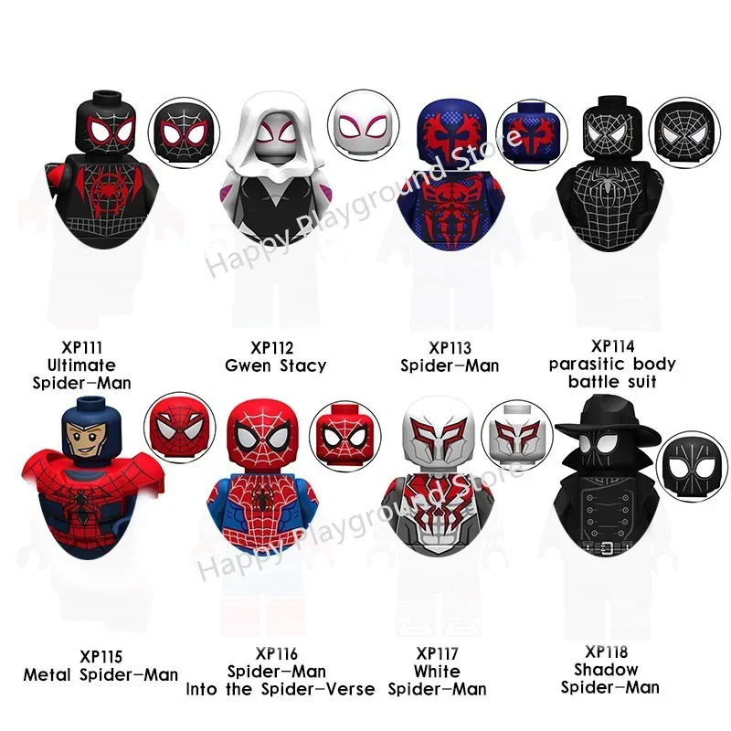 مكعبات بناء شخصية Deadpool Spider-Man لعبة الطوب نموذج صغير دمية هدايا عيد ميلاد الأطفال