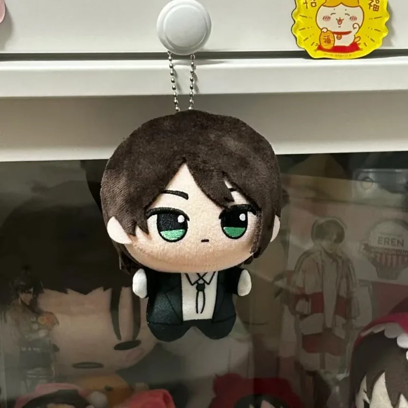 10cm ataque em titã eren jaeger figura de pelúcia chaveiros acessórios kawaii anime mikasa ackerman bonecas mochila pingente modelo