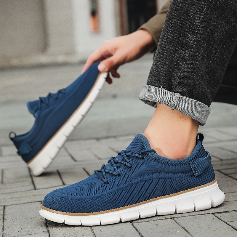 أحذية رجالية أحذية تنس كاجوال للرجال أحذية رياضية شبكية قابلة للتنفس خفيفة الوزن وغير قابلة للانزلاق أحذية بدون كعب مريحة أحذية قماشية للرجال #6
