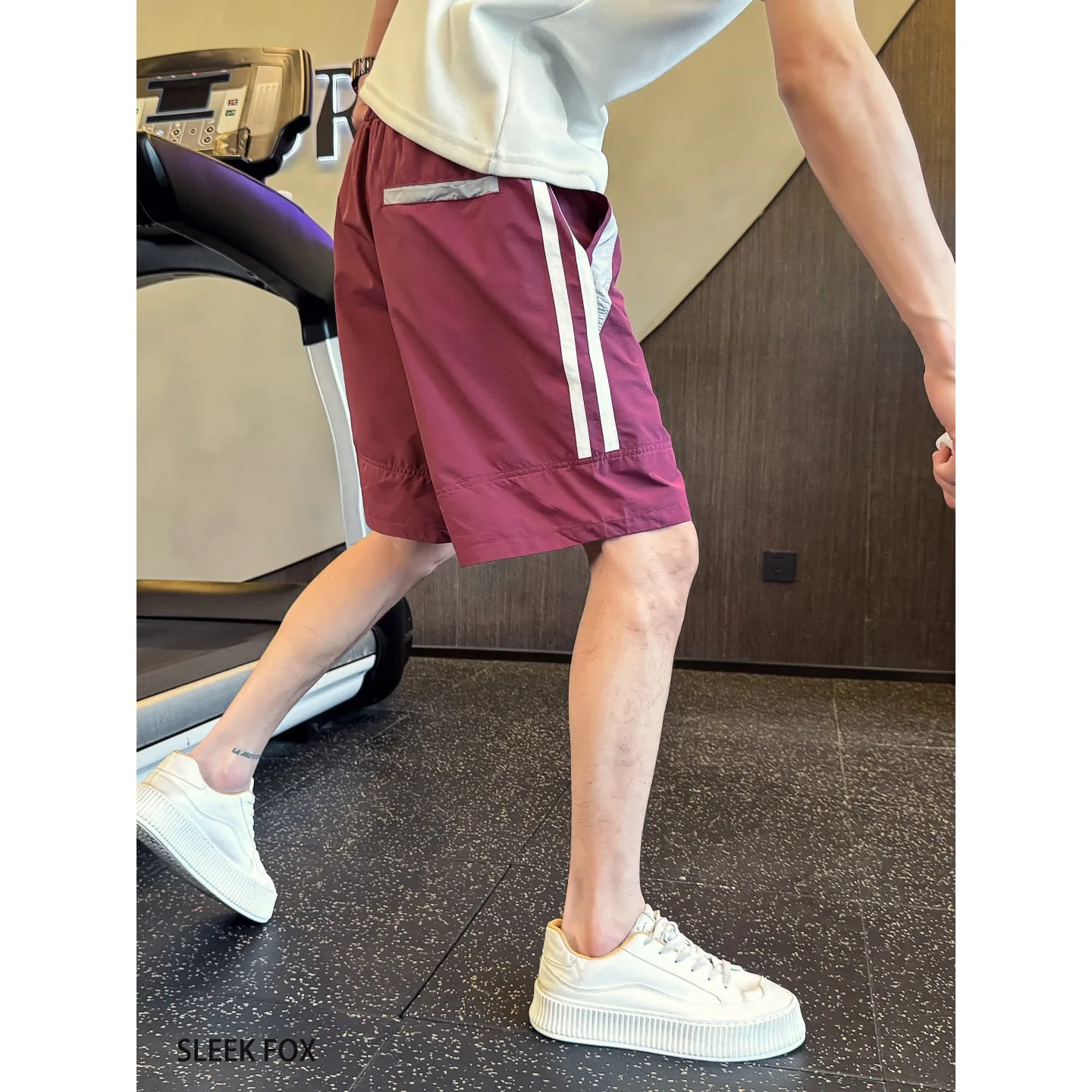 

Summer Large Size 250 Pou Retro Hong Kong Sle Sport Beach Pants Men Daily Five-Quarter Lightweight Breathable orts