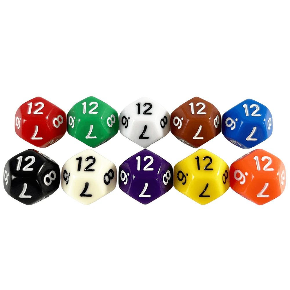 Juego de dados digitales DND, 12 lados, 10 piezas, D12, dados poliédricos de 17,7mm para juegos de rol TRPG, juego de mesa