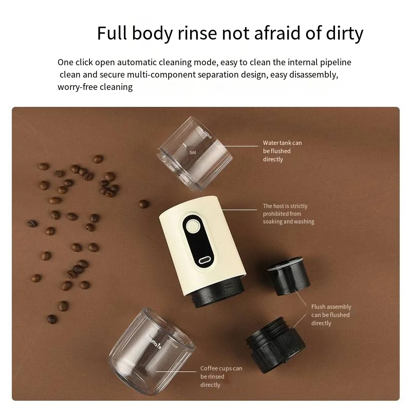 New Wireless Portable Coffee Machine, Household Outdoor Concentrated Capsule Electric Concentrated Capsule Machine Fast Charging