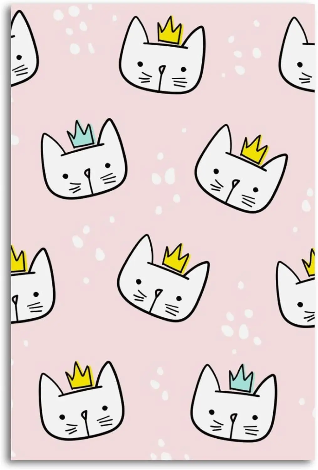 Metal Tin Signs Cat Princess Pink Sign Vintage Wall Decor Tin Sign Plaque for Home Cafes Office Store Pubs Club