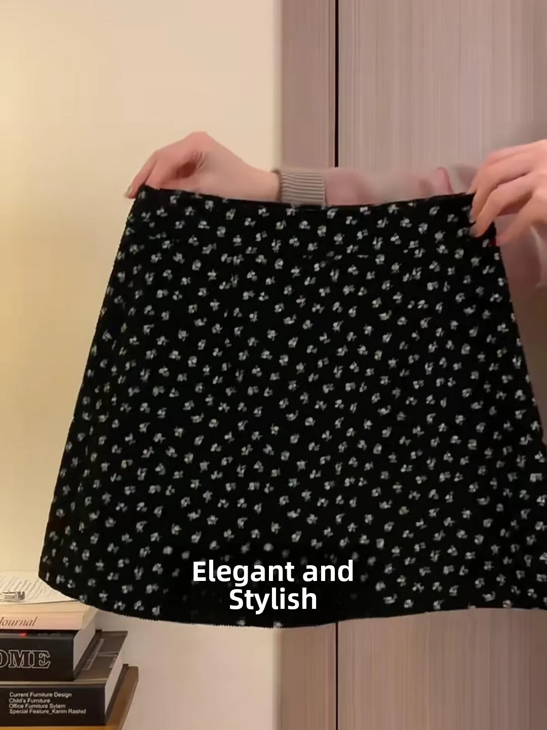 

Korean Sle Floral Print High Waist A-Line Skirt Women's Spring Summer New Design Sensation ort Skirt with Inner