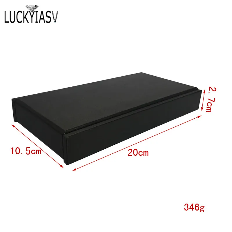 PU Leather Bare Stone Gemstone Jewelry Box Magnet Stone Storage Display Box Gem Display Counter Exhibition Lid V Groove Box