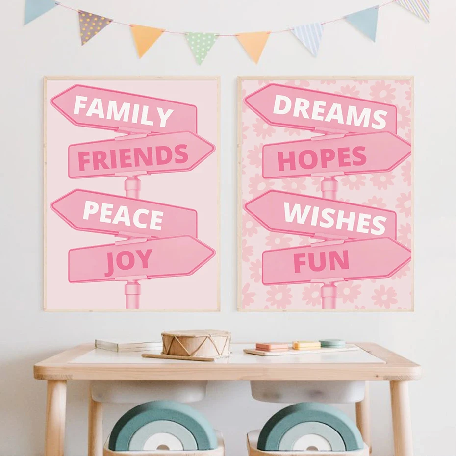 Pink Cream Ace Card Lucky You Poster estetico stampa Wall Art Pictures Canvas Painting soggiorno camera da letto Home Decor Gift