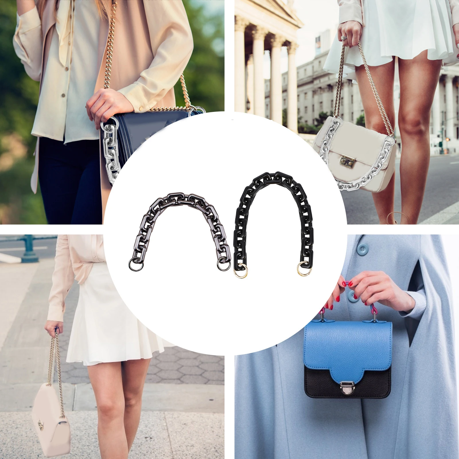 1Pcs Wolke Tasche Kette Acryl DIY Schulter Gurt Ersatz für Handtasche Dekoration Modische Tragbare Geldbörse Zubehör