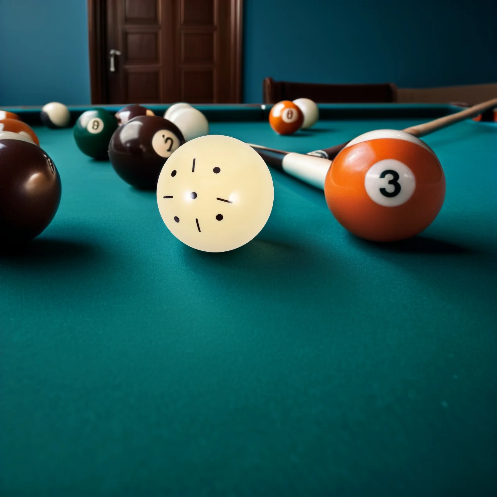 

White Cue Ball for Chinese 8-Ball Billiards High Precision Smooth Surface Wear-Resistant for Billiard Training Practice Pool