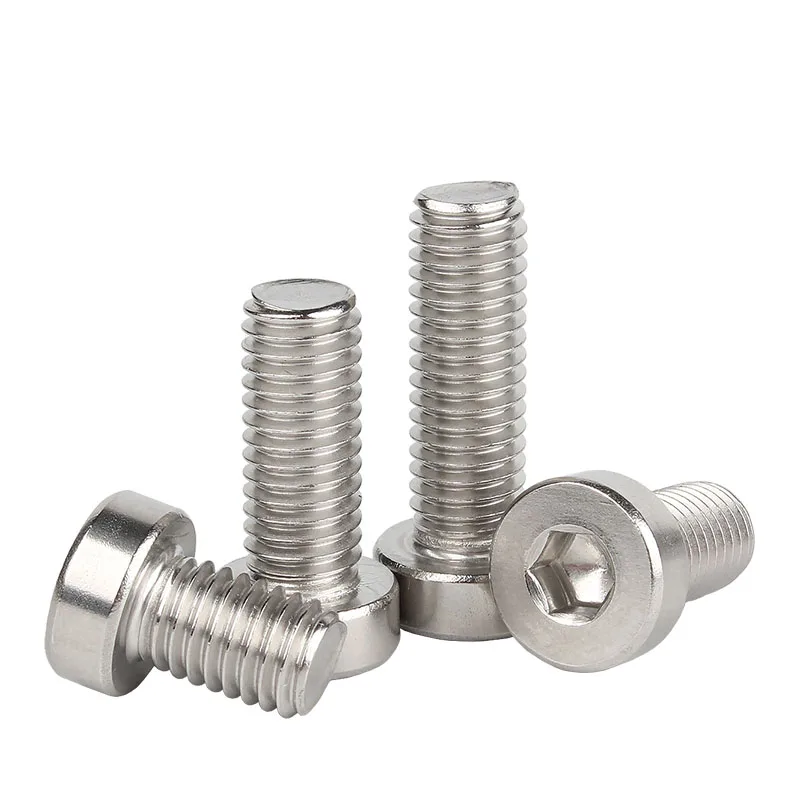 1~50PCS 304 Stainless Steel Hexagon Socket Ultra Thin Flat Head Screw Bolt M2 M2.5 M3 M4 M5 M6 M8 M10 M12 / Bolt Size:3mm~120mm