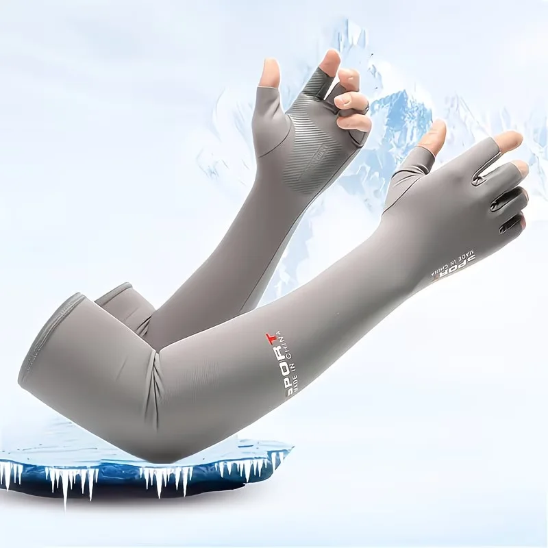 Summer Sun Protection Sleeves Breathable Quick Drying Fishing Cycling Arm Covers Cooling Driving Running Sports Arm Sleeves view 3