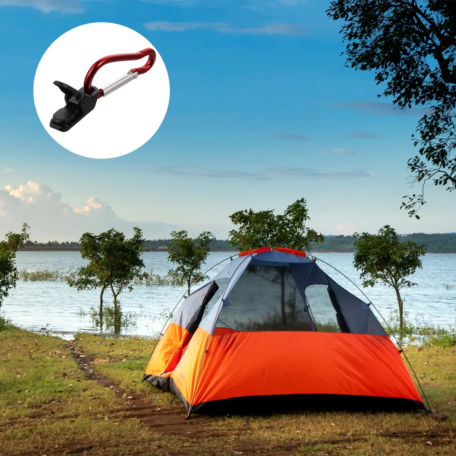 

10Sets Outdoor Tent Clips Windproof Teeth Clamp Shade Sail Tarp Clips Heavy Duty Camping Hardware Secure Clamp