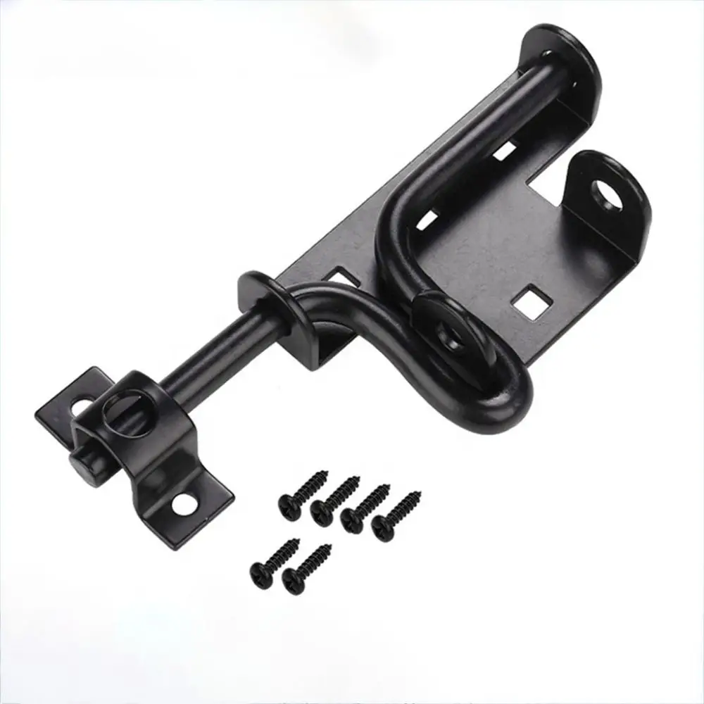 

Black Bolt Door Bolt Lock Carbon Steel Simple Deadbolt Pin Gate Lock Vinyl Gates Solid Sliding Bolts Heavy Duty Gate Lock