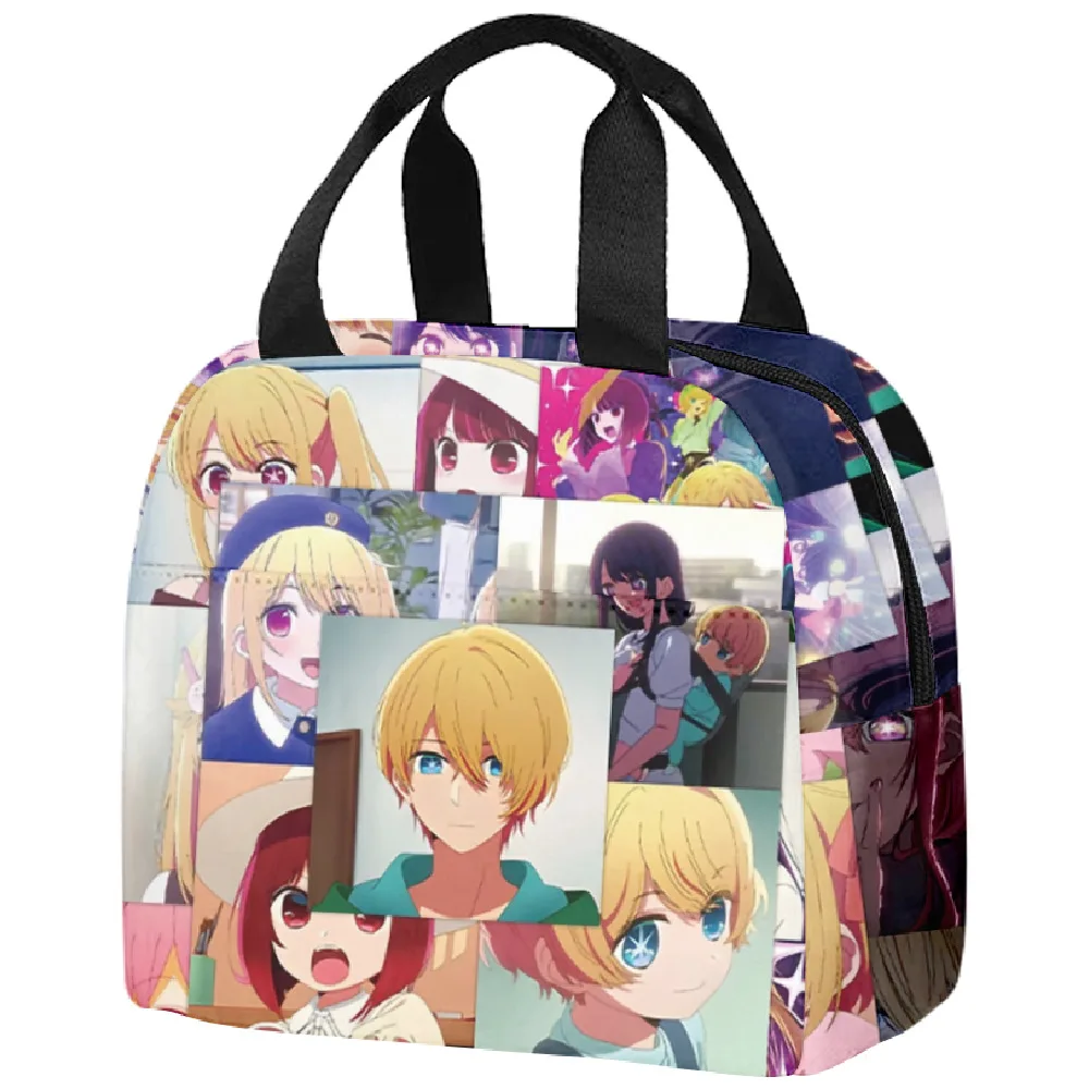 الكلاسيكية شعبية كول OSHI NO KO طالب العمل Lunchbox العزل الحراري الغذاء الغداء حقيبة ثلاثية الأبعاد مطبوعة حقائب اليد المحمولة أكياس الجليد #5