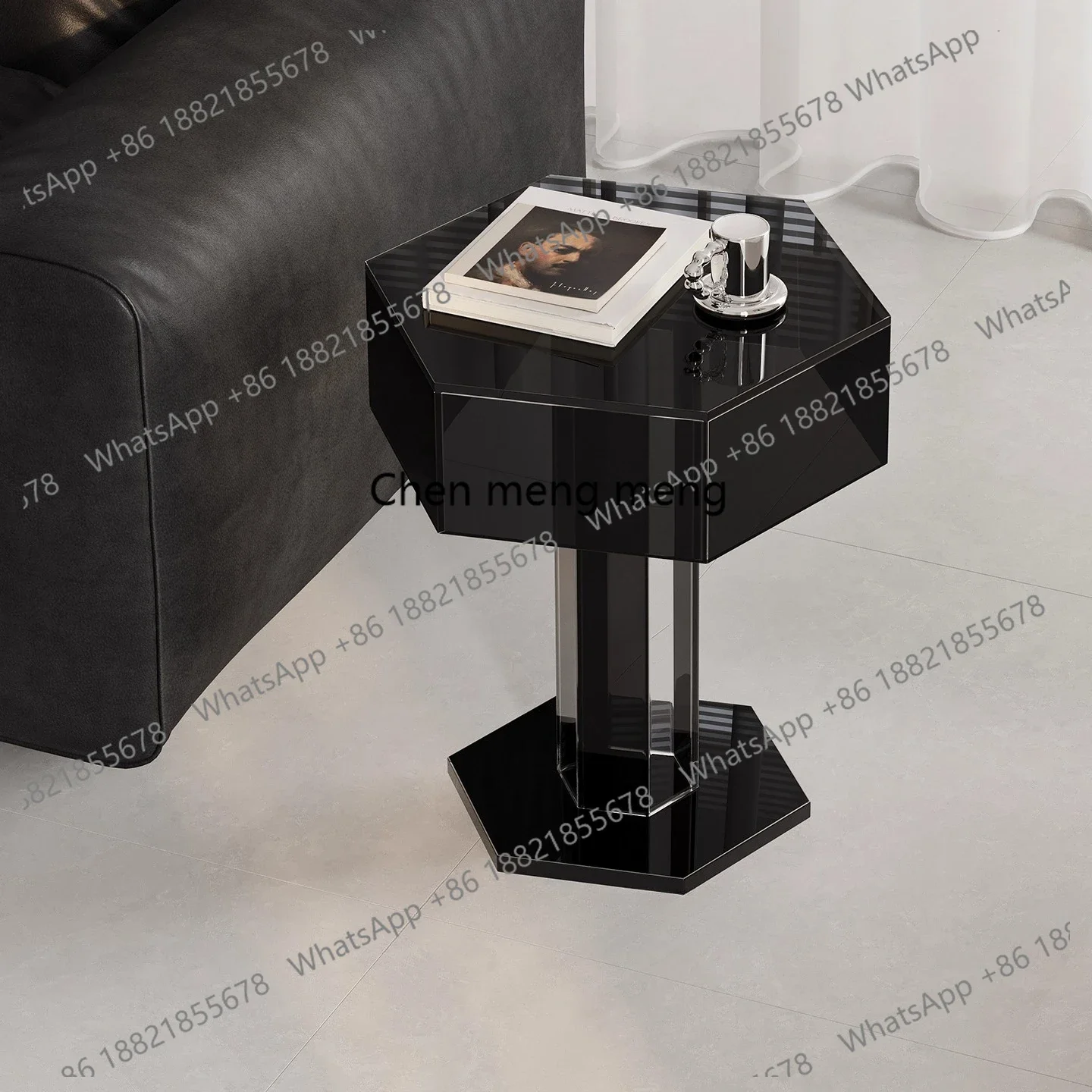 Modern simple Sofa side table living room coffee table rack light luxury high-end art side table