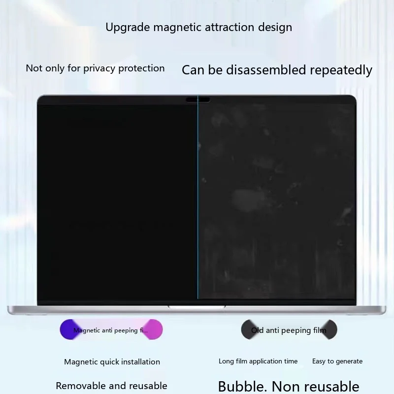 Magnetischer Sichtschutzfilter für MacBook 13-16 Zoll, abnehmbarer Anti-Spionage-Schutz – Detail 2