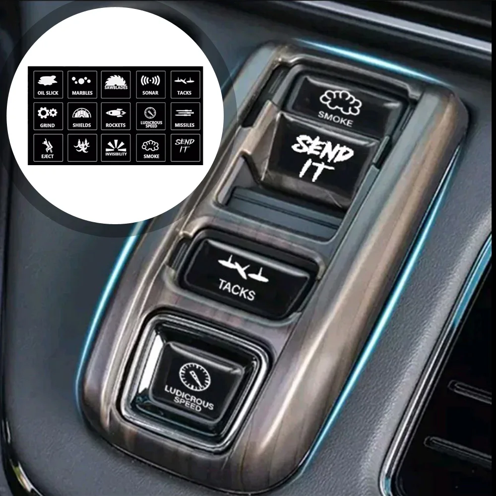 

1pc Auto Window Button Protective Sticker Car Instrument Panel Console Switch Decal Decor Car Center Console Panel Sticker