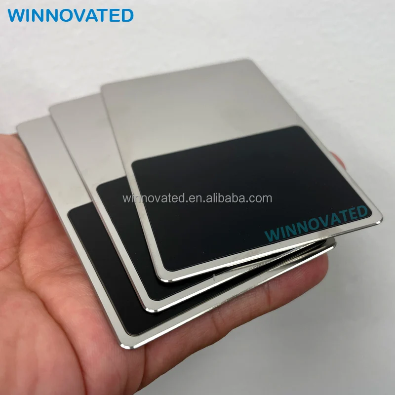 Customized product Custom Digital Rewritable Metal Business Card Blank With NFC
