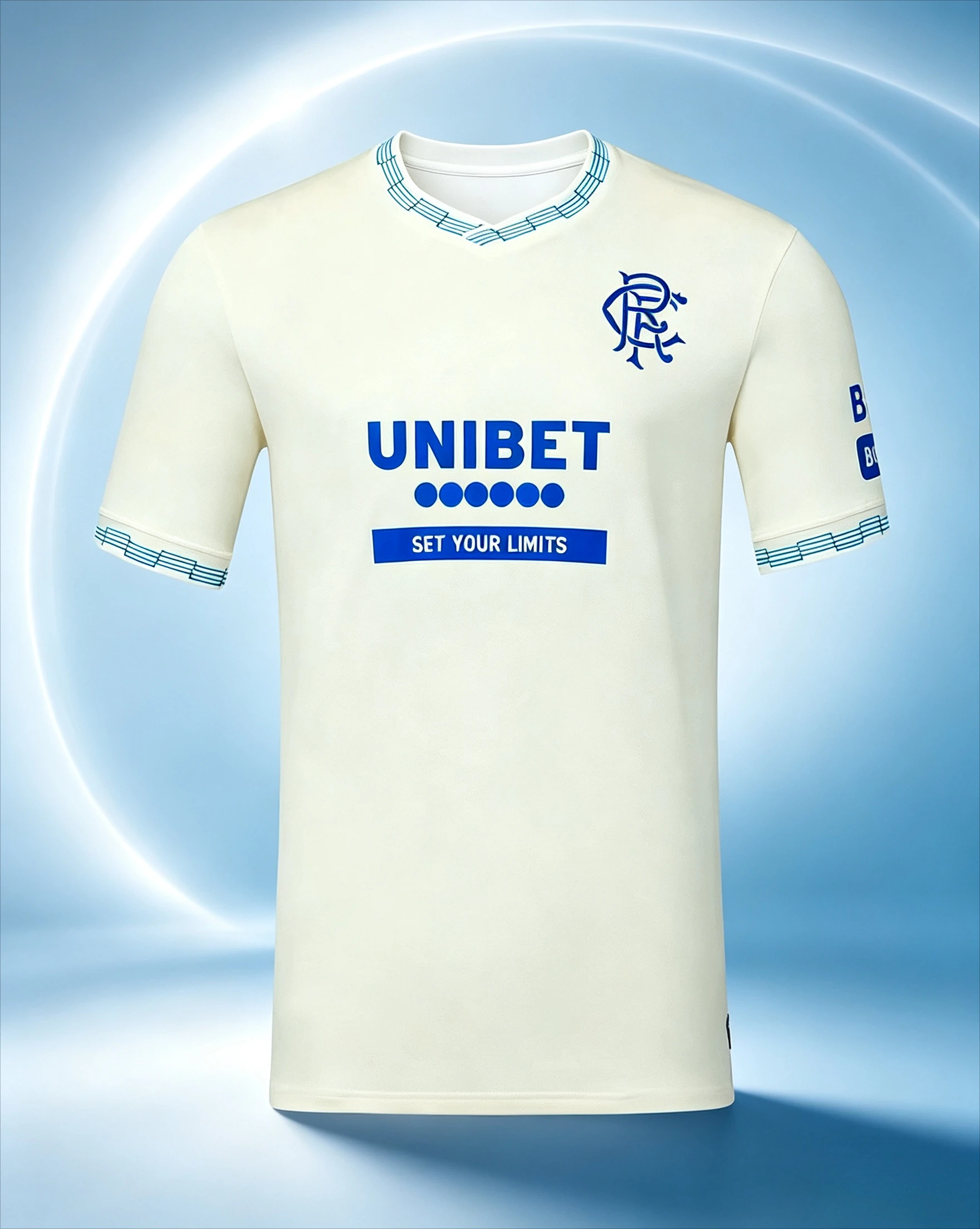 26_27 Glasgow Rangers Football Jersey, Men Summer 3D Print Sports Football T-shirt, Breathable Quick Drying Unisex Jersey